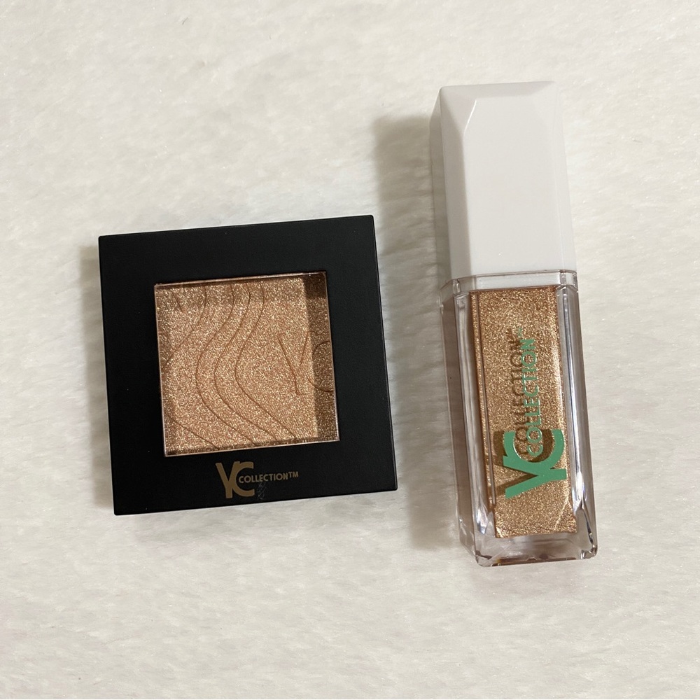 YC Collection Glazed Liquid Highlighter & Powder Highlighter Bundle Set